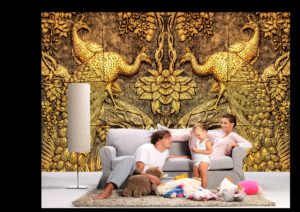 Peacock Mural wallpaper Shop in Delhi-Gurgaon
